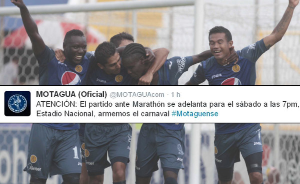 Motagua-Marathón se jugará el sábado a las 7:00 pm