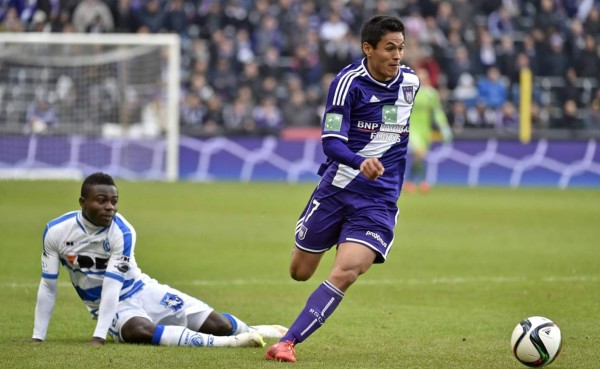 Andy Najar reapareció y fue titular con el Anderlecht