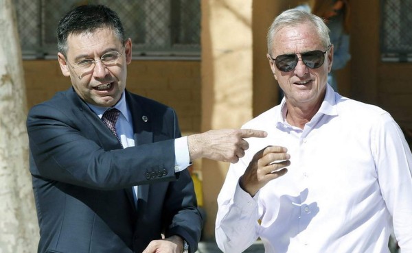 Bartomeu a Cruyff: '¡Este partido también lo ganarás!'.