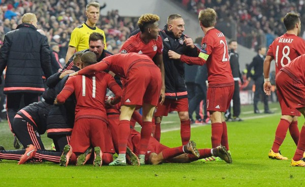Los jugadores del Bayern Munich remontaron de forma espectacular el encuentro contra la Juventus y sacaron su boleto a cuartos de final.