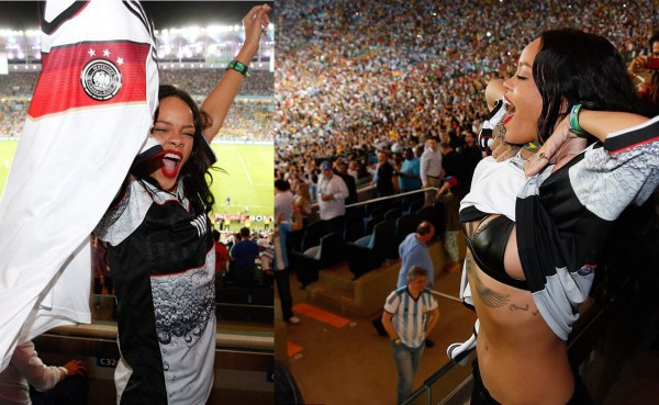 La cantante Rihanna celebró con Alemania el título Mundial
