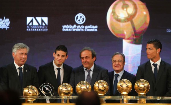 Real Madrid arrasa en los premios 'Globe Soccer' en Dubai