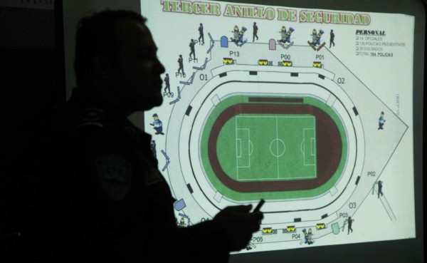 Más de 500 policías para el juego Honduras-México