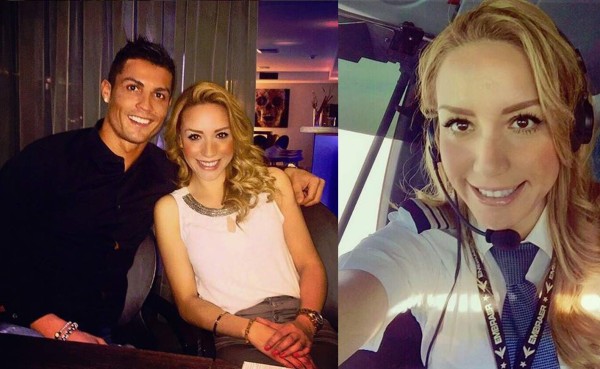 Bella piloto de jet privado de Cristiano es fan de Messi
