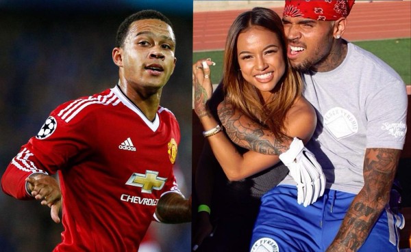 Estrella del Manchester United le roba la novia al cantante Chris Brown