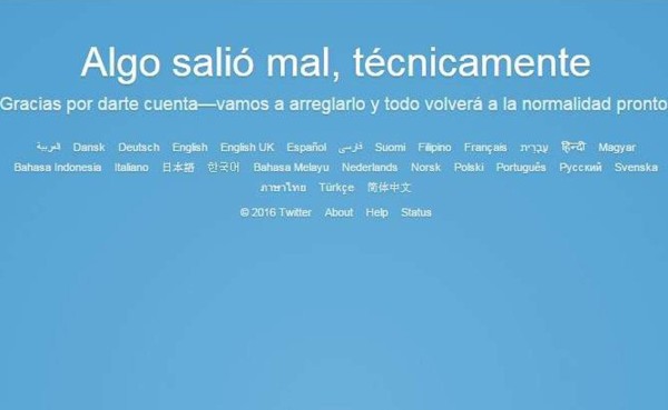 La red social Twitter se cae por un fallo técnico a nivel mundial