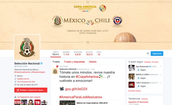 Aficionados se burlan de cuenta de Twitter de selección de México