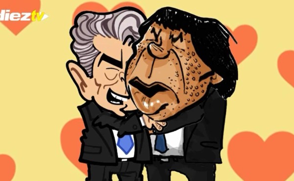 DIEZ-CÓMICS: Los cariñitos entre Jorge Luis Pinto y 'Primitivo' Maradiaga&nbsp;