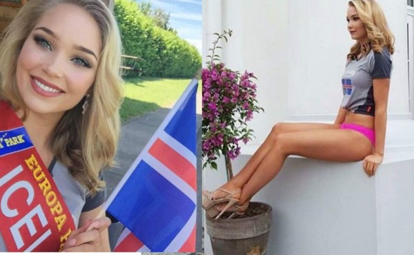 Arna Yr Jonsdottir, la sexy islandesa que fue coronada como Miss Eurocopa