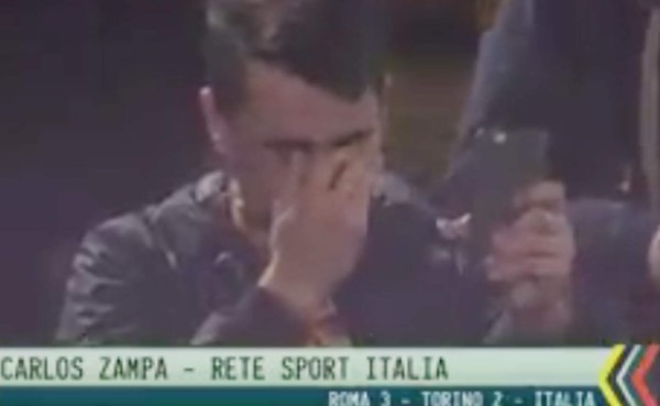 VIDEO: Periodista italiano rompe en llanto al narrar goles de Francesco Totti