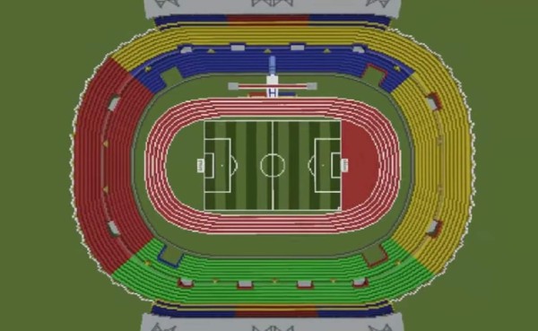 Hondureño construye el estadio Olímpico en Minecraft