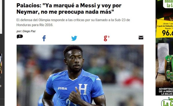 Johnny Palacios predijo que enfrentaría a Neymar en Río 2016