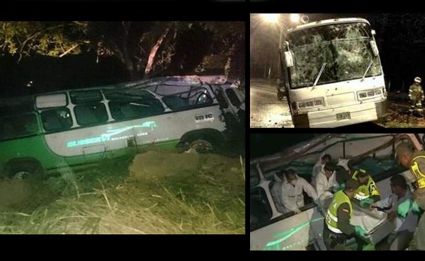 Accidente en Colombia deja 2 aficionados del Junior muertos y 25 heridos