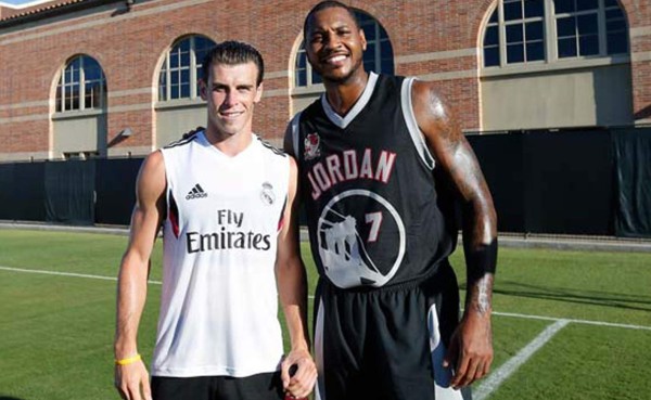 Carmelo Anthony, visita sorpresa en entrenamiento de Real Madrid
