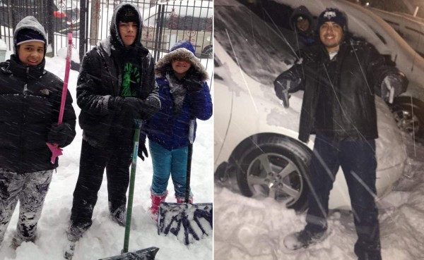 Fotos: Así viven hondureños la gran nevada en Estados Unidos