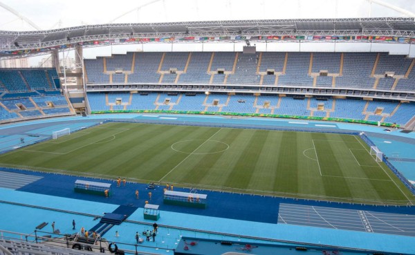 El hermoso estadio Engenhão, listo para recibir a Honduras