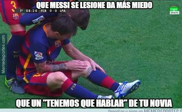 MEMES: Burlas por la lesión de Messi y del Barcelona-Las Palmas