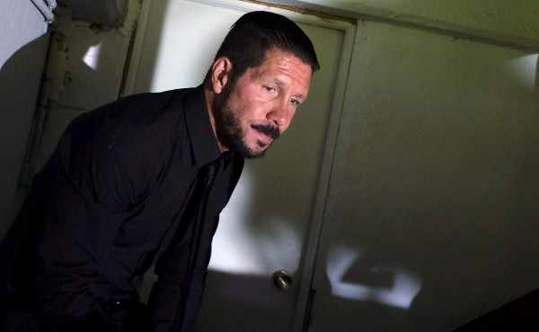 Diego Simeone vio el juego del Atlético desde cabina prensa