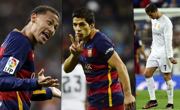 Neymar y Suárez las figuras; Cristiano Ronaldo el villano en el clásico español