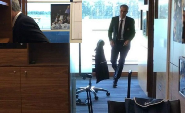 La foto del Real Madrid que Mourinho tiene en su despacho en Manchester