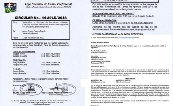 Los comunicados de Liga que desataron polémica entre Motagua y Olimpia