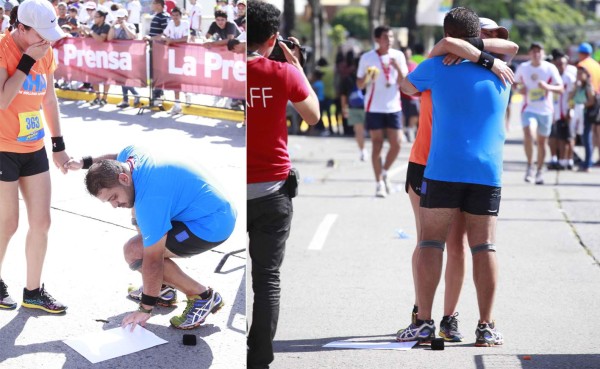 Novio le pide matrimonio al concluir la Maratón