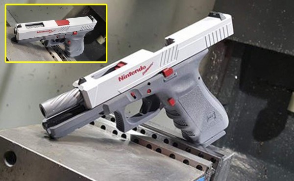 Parece una pistola de Nintendo pero es una Glock real