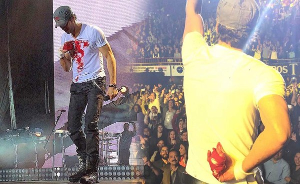 Enrique Iglesias sufre accidente con un dron durante concierto en México