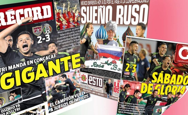 Prensa mexicana aplaude clasificación de México a la Copa Confederaciones