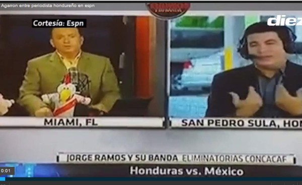 VIDEO: Agarrón entre periodista hondureño en pleno programa de ESPN