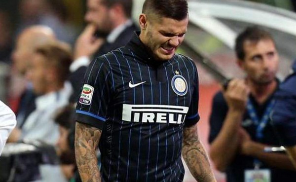 Mauro Icardi estará un mes de baja por un esguince de ligamentos