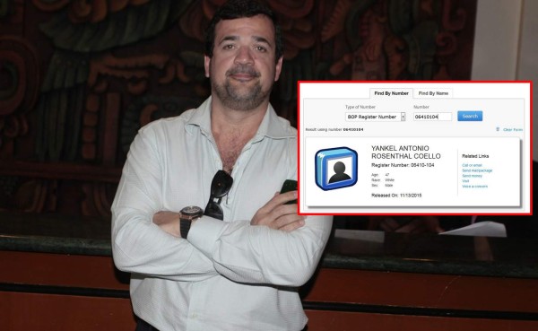 Yankel Rosenthal abandona sistema penitenciario de Estados Unidos