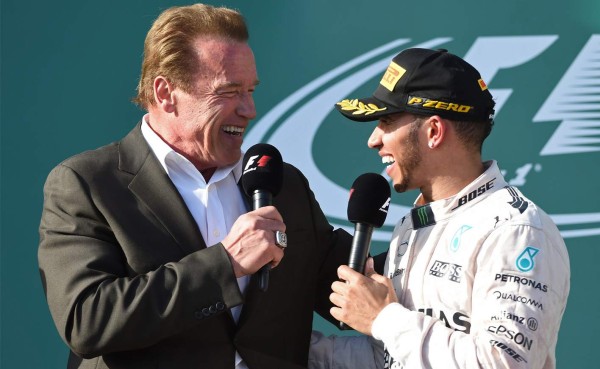 Hamilton a Schwarzenegger: 'Parecías más alto en Terminator'