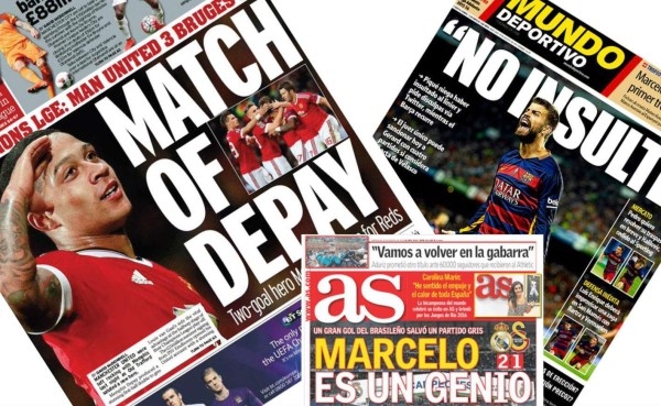 Principales portadas de los diarios deportivos del mundo
