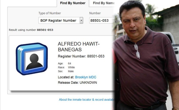 Alfredo Hawit es el preso número 88501-053 en cárcel de Brooklyn