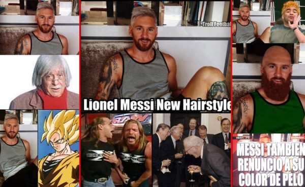 Messi se pinta el pelo y ahora es víctima de los crueles memes
