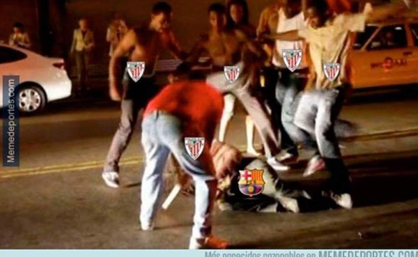 Con memes se burlan de la goleada del Bilbao al Barcelona