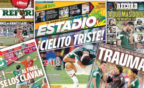 Prensa mexicana califica de 'tragedia' la eliminación de México