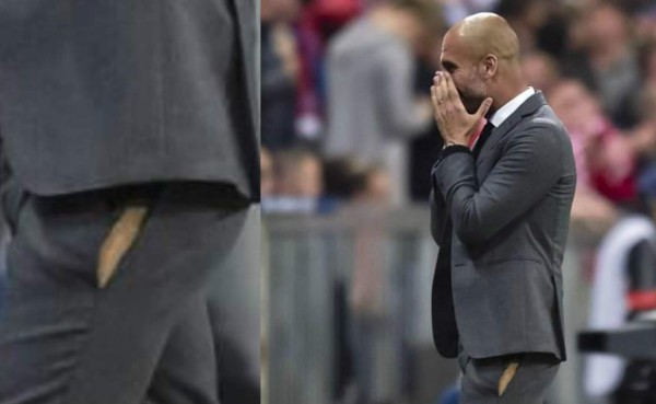 VIDEO: A Pep Guardiola se le rompe el traje en una celebración