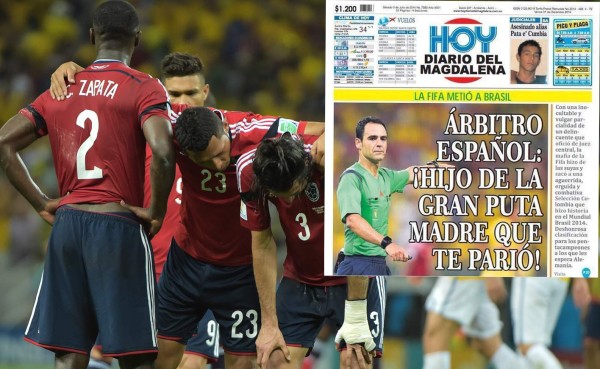 Diario colombiano culpa al árbitro de la eliminación