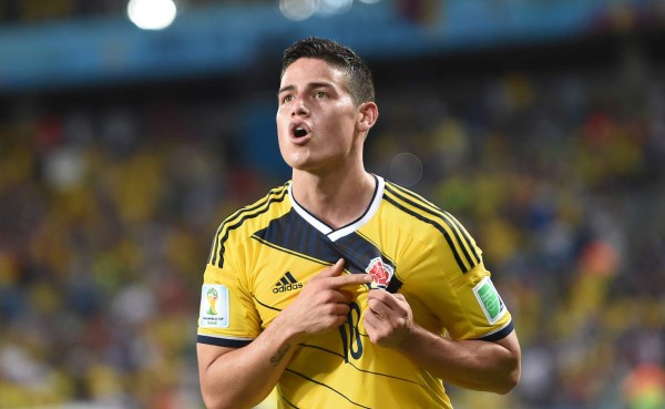 James Rodríguez, máximo goleador de Colombia en los Mundiales