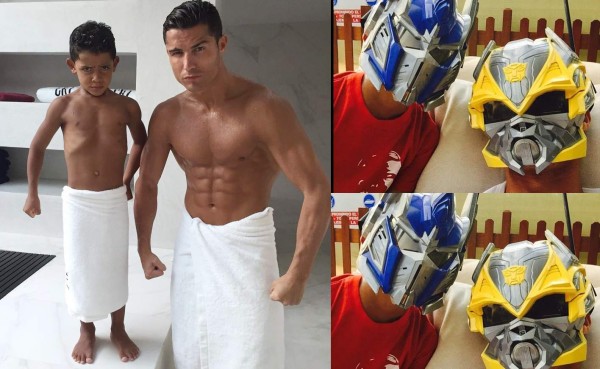 Cristiano Ronaldo la pasa a lo grande con su hijo
