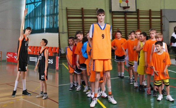 Niño gigante causa sensación en Europa por sus 2.26 metros de estatura