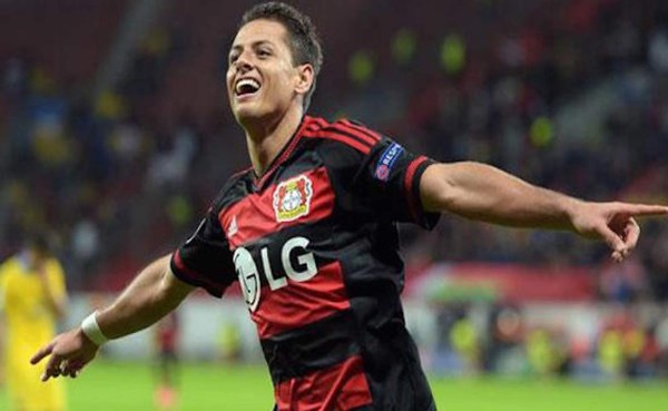 Chicharito Hernández marcó doblete en goleada del Bayer Leverkusen
