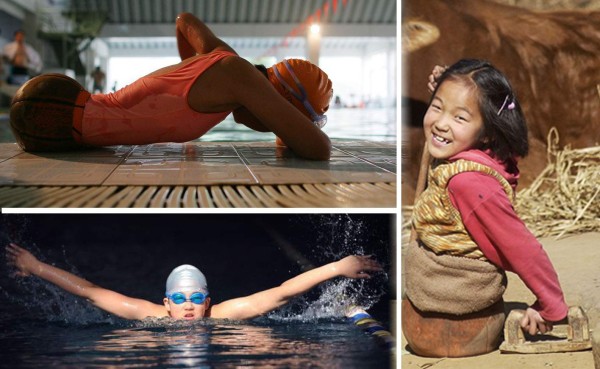REPORTAJE: La increíble historia de una niña china, sin piernas y campeona de natación