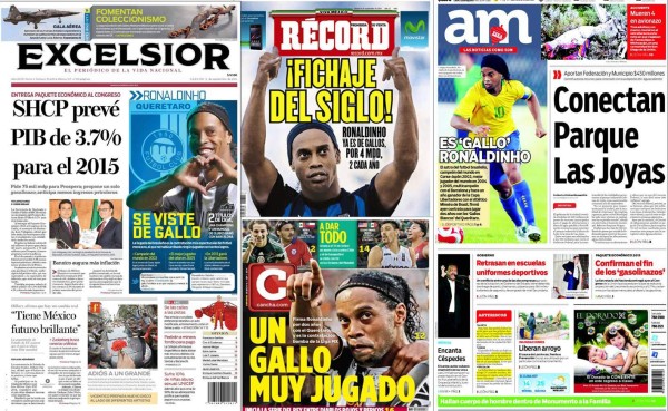 Prensa mexicano elogia fichaje de Ronaldinho con el Querétaro