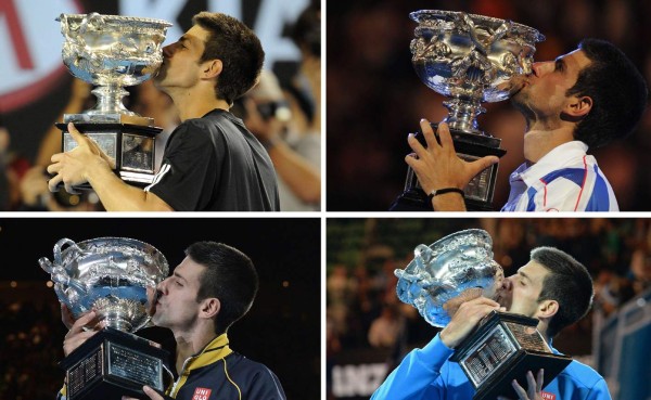 Los 11 Grand Slam que ha ganado Novak Djokovic