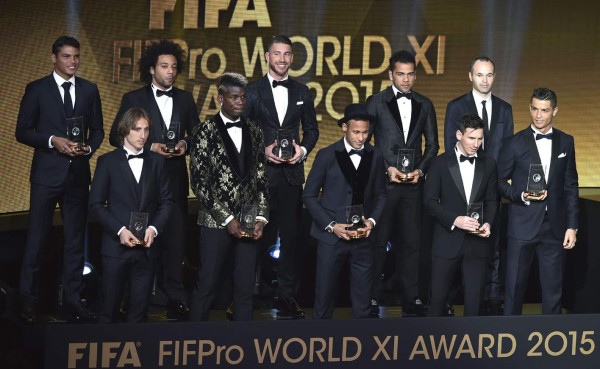 El once ideal de la FIFA del año 2015