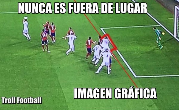 El gol de Sergio Ramos en fuera de lugar arrasa con los memes