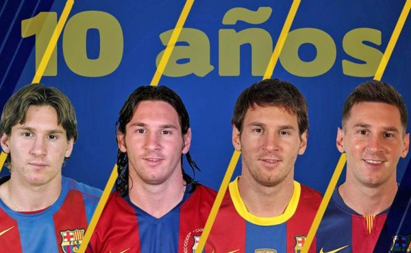 Messi agradece 'estos diez maravillosos años' en el Barça